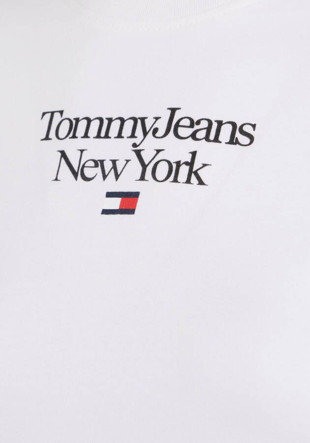 TOMMY JEANS Shirt met lange mouwen TJW BBY ESSENTIAL LOGO 1 LS met geprint logo op de voorkant