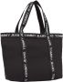 Tommy Jeans shopper Essential Tote met logotaping zwart - Thumbnail 4