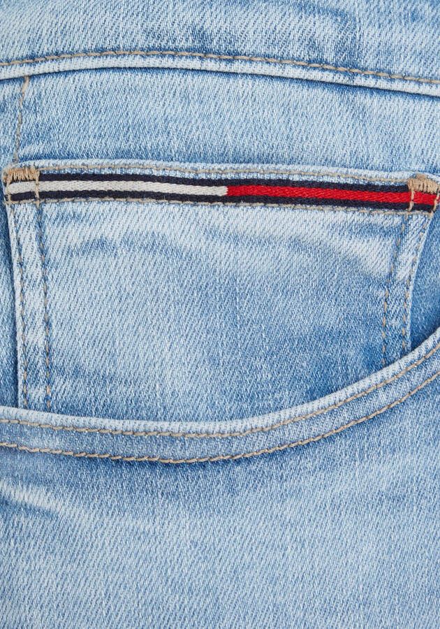 TOMMY JEANS Slim fit jeans AUSTIN SLIM TPRD met leren badge