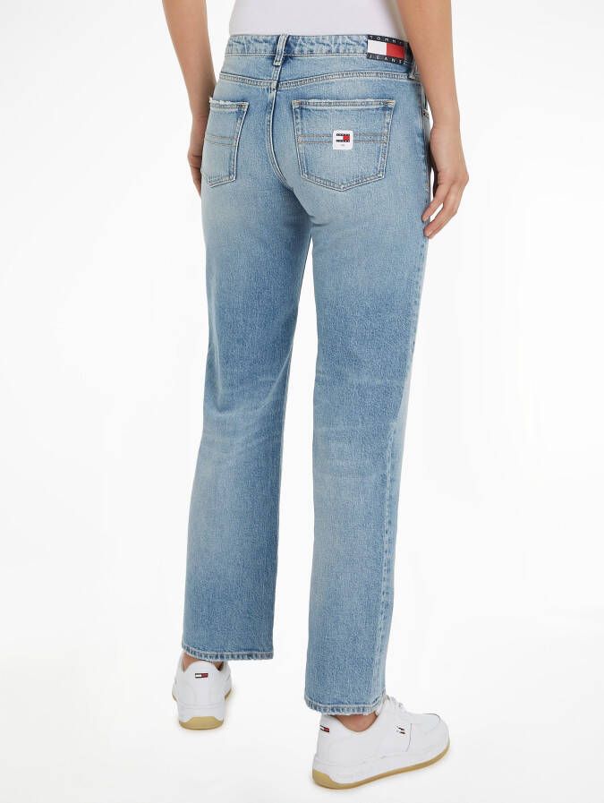 TOMMY JEANS Straight jeans SOPHIE LW STR BH4116 met -logobadge & merklogo