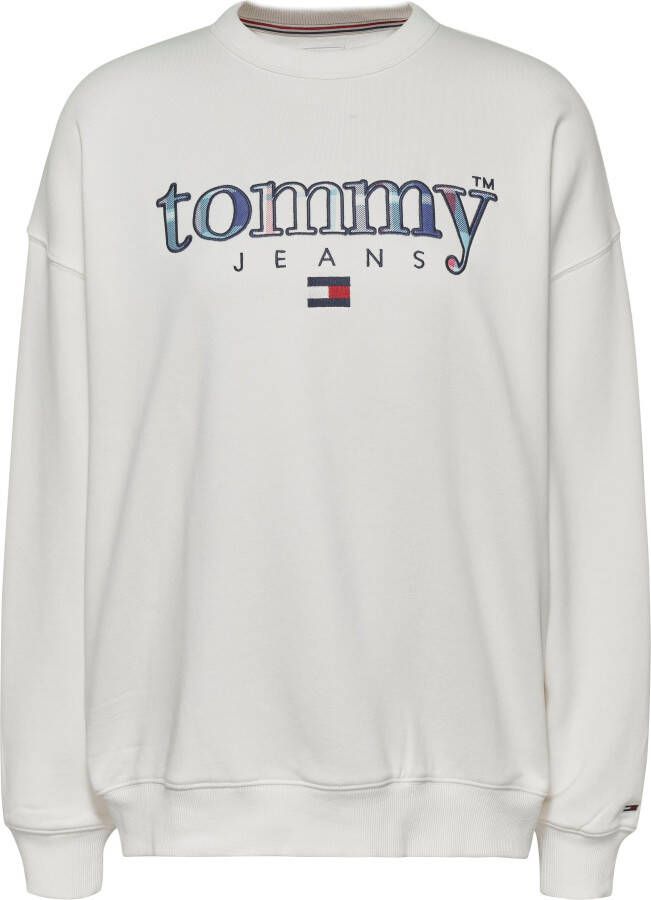 TOMMY JEANS Sweater TJW OVR TARTAN 1 APPLIQUE CREW