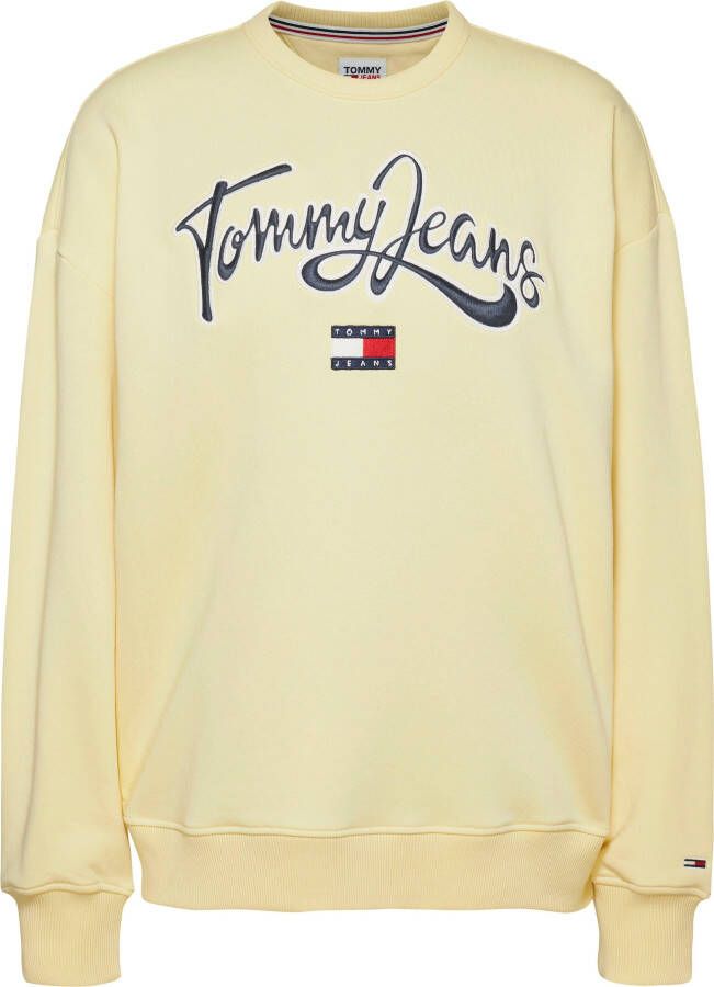 TOMMY JEANS Sweatshirt TJW RLX POP TJ CREW met groot logoborduursel