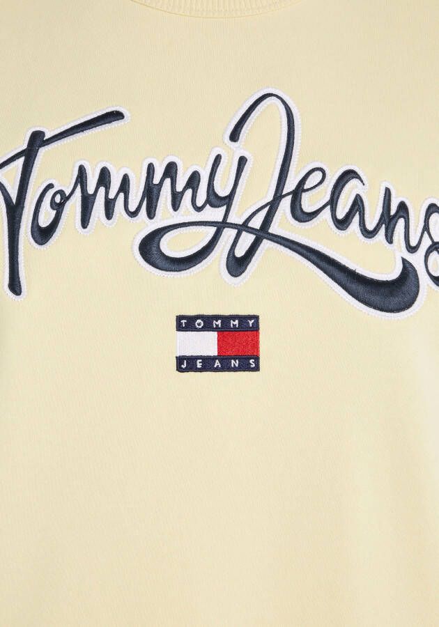 TOMMY JEANS Sweatshirt TJW RLX POP TJ CREW met groot logoborduursel