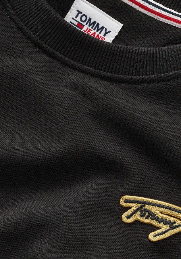 TOMMY JEANS Sweatshirt TJW REG GOLD SIGNATURE CREW met goudkleurig signature logo