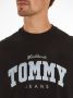 Tommy Hilfiger Lichte Crewneck Sweater Boxy Varsity Zwart Black Heren - Thumbnail 2