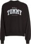 Tommy Hilfiger Lichte Crewneck Sweater Boxy Varsity Zwart Black Heren - Thumbnail 3