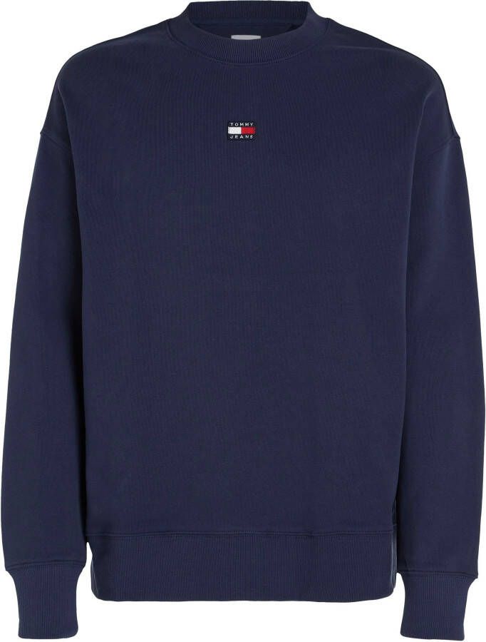 TOMMY JEANS Sweatshirt TJM RLX XS BADGE CREW met borduursel
