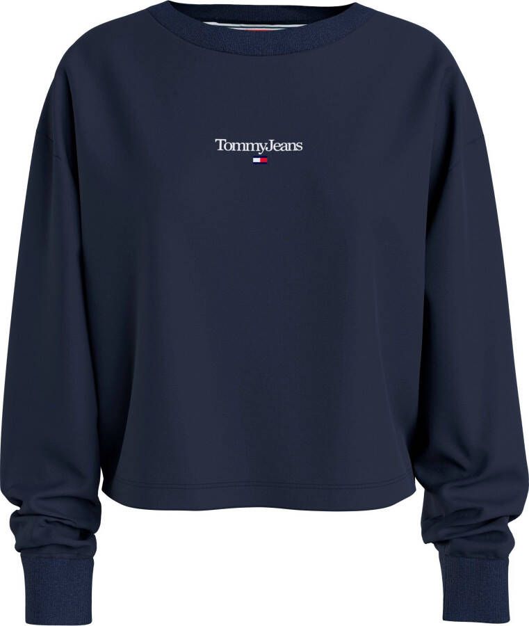TOMMY JEANS Sweatshirt TJW BXY ESSENTIAL LOGO 3 CREW met logo-opschrift