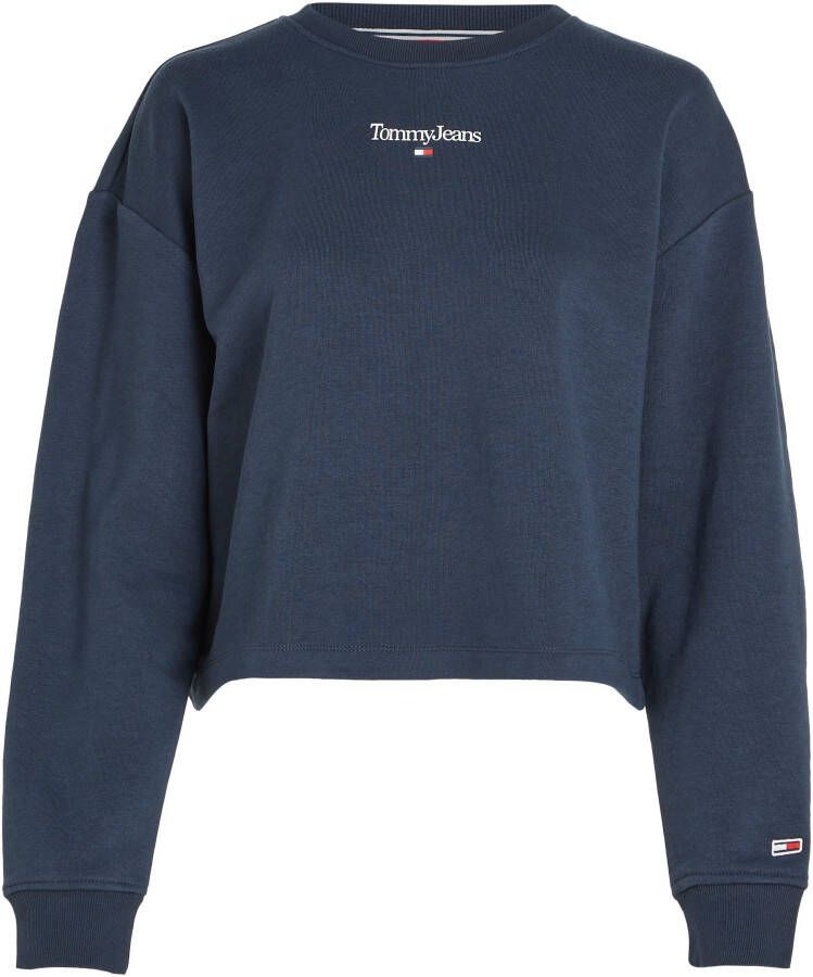 TOMMY JEANS Sweatshirt TJW BXY ESSENTIAL LOGO 3 CREW met logo-opschrift