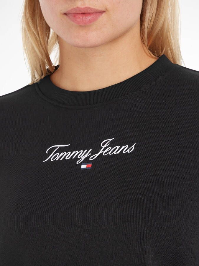 TOMMY JEANS Sweatshirt TJW RLX ESSENTIAL LOGO 1 CREW met contrasterende band aan de binnenkant van de halslijn