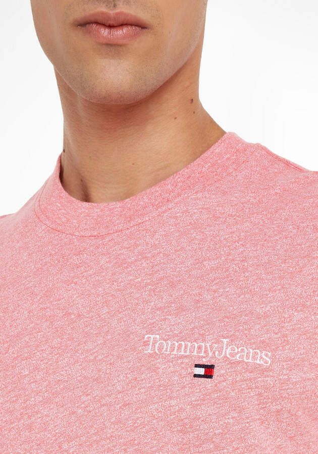 TOMMY JEANS T-shirt TJM REG HEATHERED SLUB TEE met een ronde hals