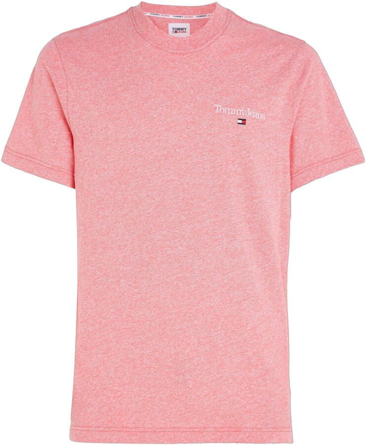 TOMMY JEANS T-shirt TJM REG HEATHERED SLUB TEE met een ronde hals