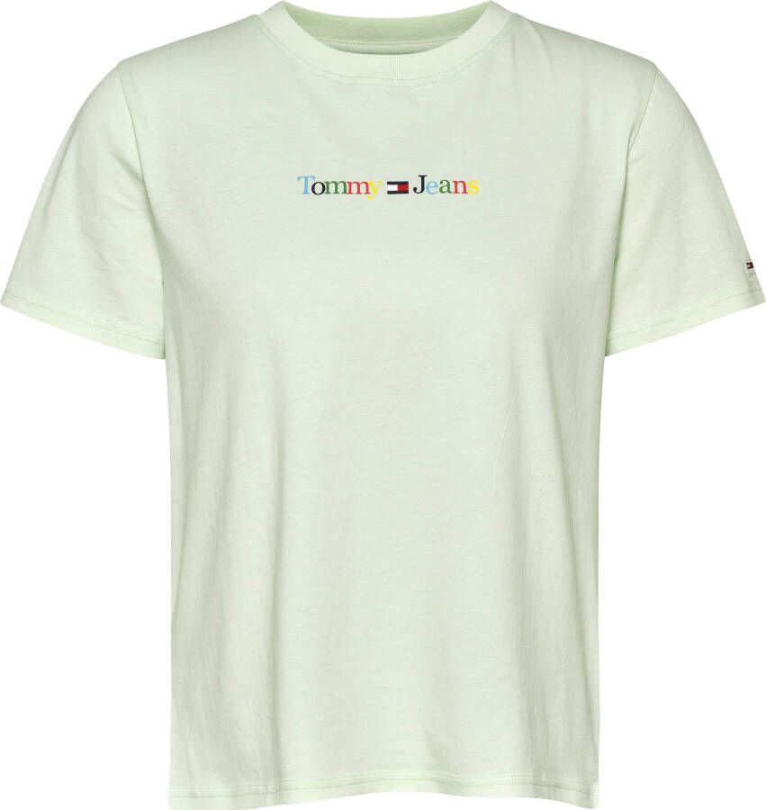 TOMMY JEANS T-shirt TJW REG COLOR SERIF LINEAR SS met een logo-opschrift
