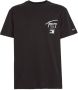 Tommy Jeans Zwarte Katoenen T-shirt NorHeren Pasvorm Korte Mouw Bedrukt Logo Black Heren - Thumbnail 4