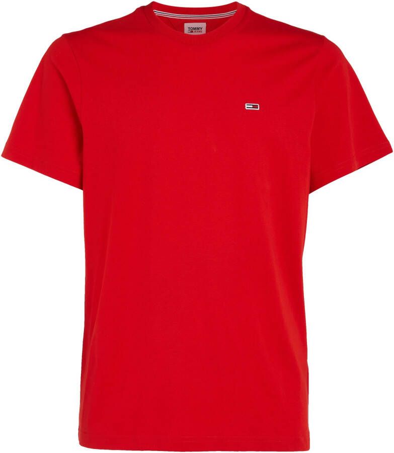 TOMMY JEANS T-shirt TJM CLASSIC JERSEY C NECK met geborduurd logo
