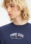 TOMMY JEANS Heren Polo's & T-shirts Tjm Clsc Small Varsity Tee Donkerblauw - Thumbnail 6