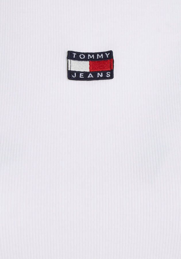 TOMMY JEANS T-shirt TJW BBY RIB XS BADGE met logo-badge