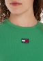 Tommy Jeans Groene T-shirt Tjw Bby Rib Xs Badge - Thumbnail 8