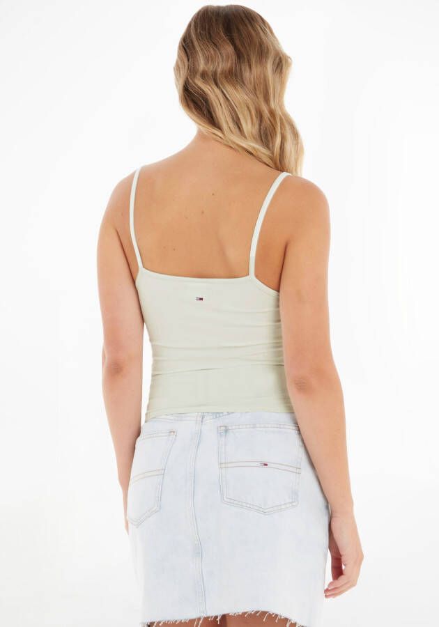 TOMMY JEANS Top TJW BBY COLOR LINEAR STRAP TOP met veelkleurig logo-opschrift