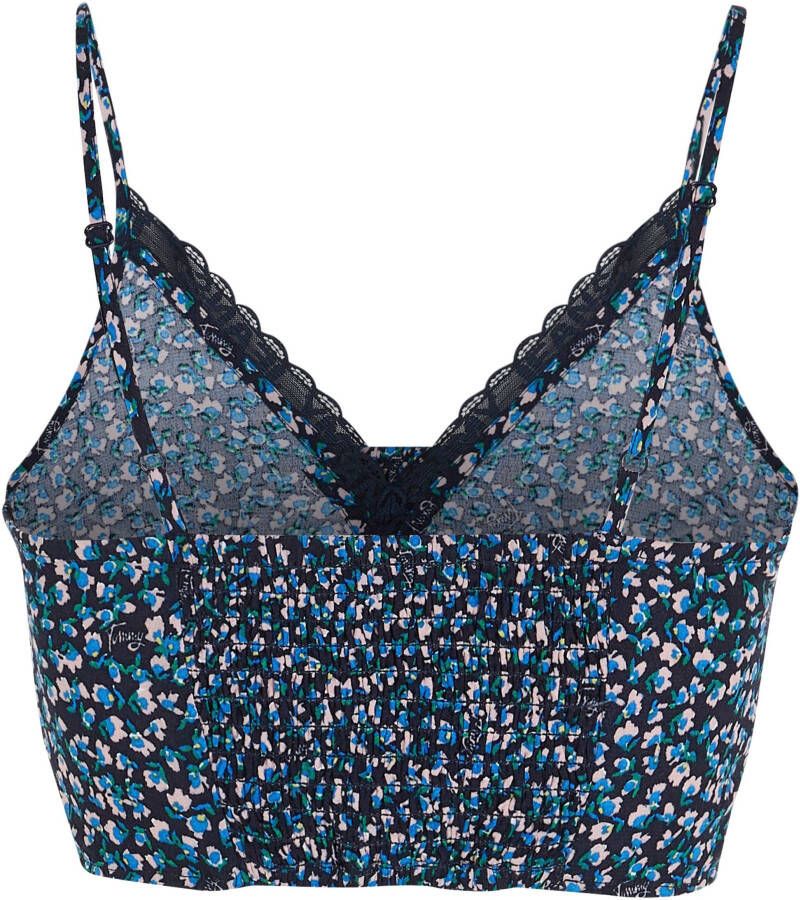 TOMMY JEANS Top TJW DITSY FLORAL LACE CAMI TOP met kanten beleg bij de hals