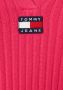 TOMMY JEANS Dames Jurken Tjw Collar Badge Sweater Dress Roze - Thumbnail 10