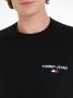 Tommy Jeans Geborduurde Logo Trui Rechte Pasvorm Black Heren - Thumbnail 4