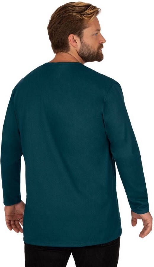 Trigema Longsleeve shirt met lange mouwen en knoopsluiting (1-delig)