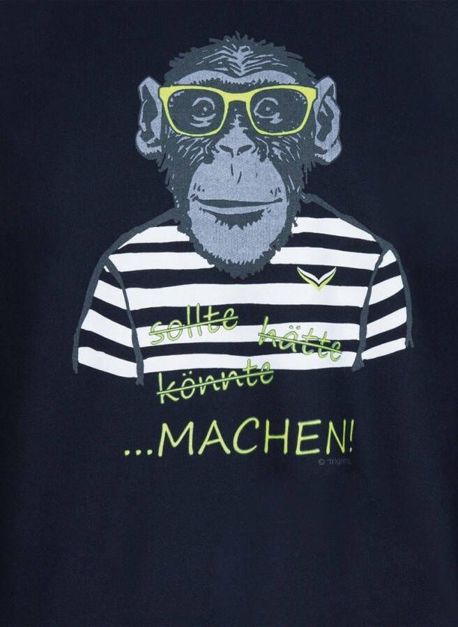 Trigema Sweatshirt met groot apenmotief