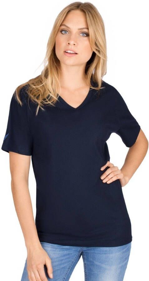 Trigema T-shirt V-shirt van 100% bio-katoen (kbA) (1-delig)