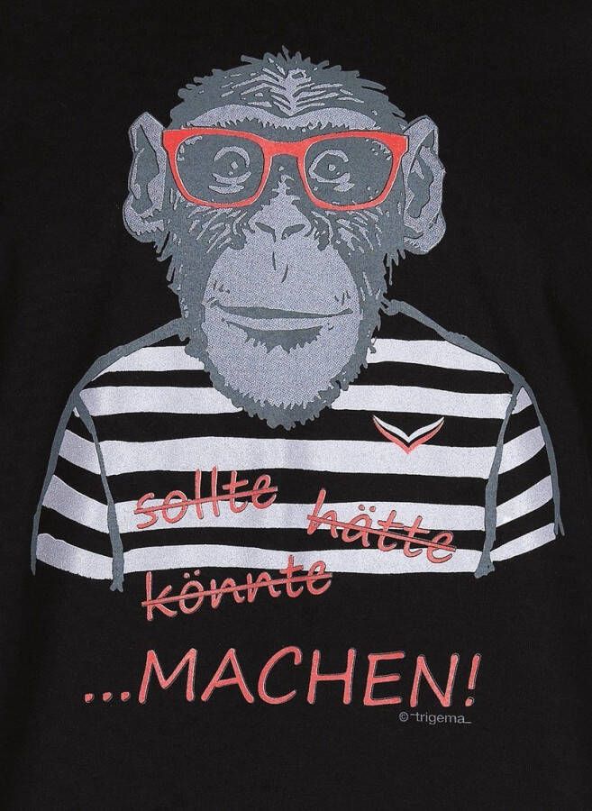 Trigema T-shirt met grote apenprint