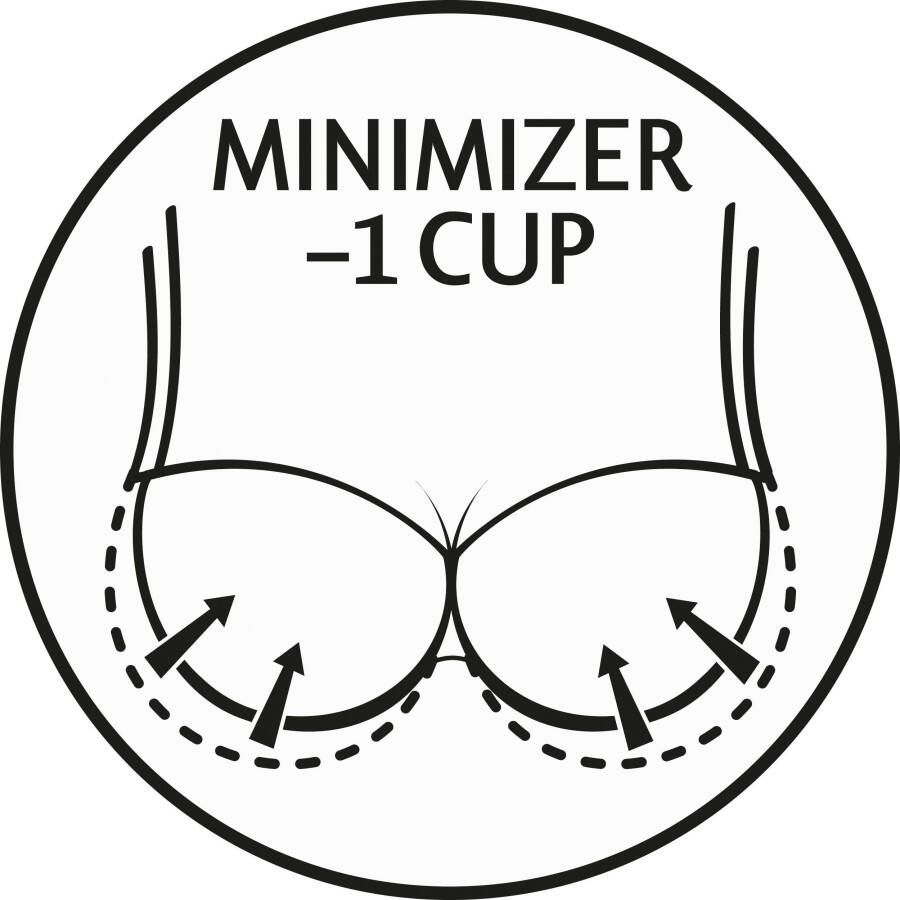 Triumph Minimizer-bh Amourette 300 W01 Cup C-G verminderd visueel met één cupmaat satijnen roos op de rondingen - Foto 6