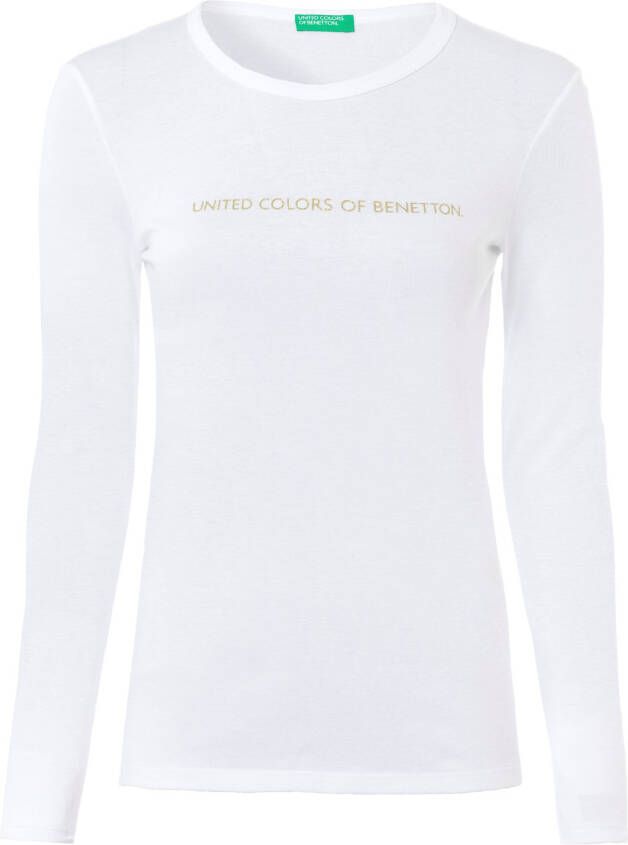 United Colors of Benetton Shirt met lange mouwen met glitterprint voor