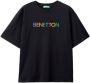 United Colors of Benetton T-shirt met label opdruk op de voorkant - Thumbnail 4
