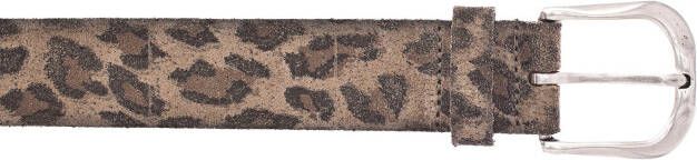Vanzetti Leren riem met donkere airbrushranden animal-print eenvoudige pingesp
