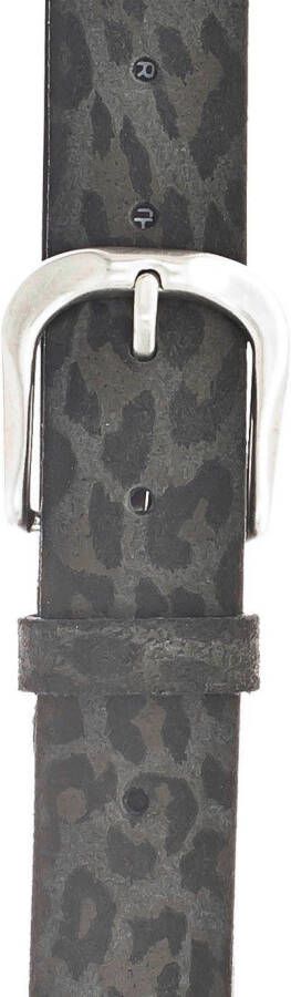 Vanzetti Leren riem met donkere airbrushranden animal-print eenvoudige pingesp
