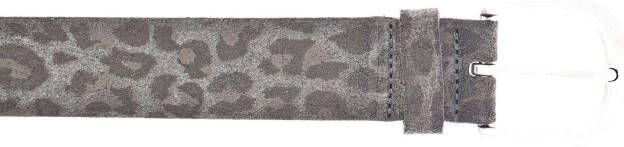 Vanzetti Leren riem met donkere airbrushranden animal-print eenvoudige pingesp