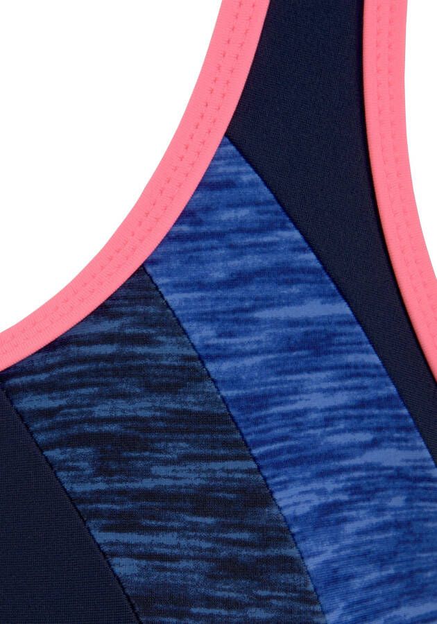 Venice Beach Badpak met inzetten in gemêleerde look