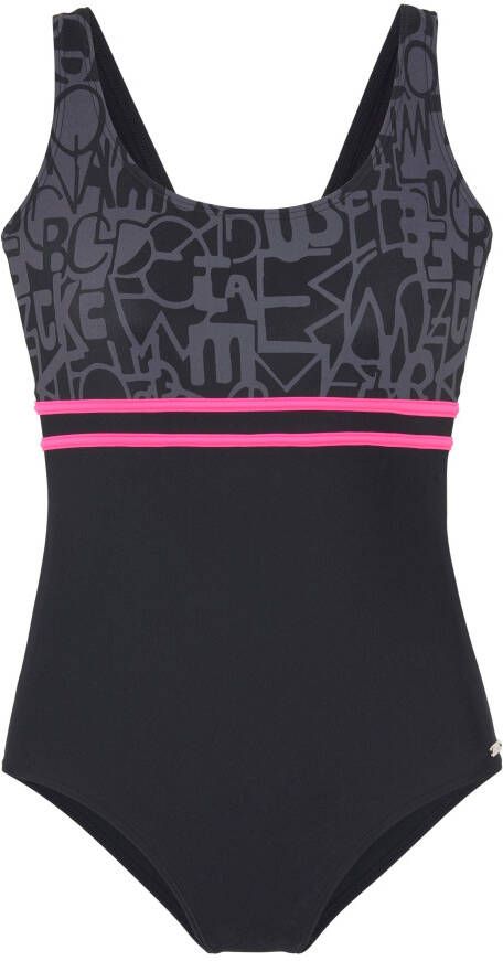 Venice Beach Badpak met trendy logoprint en modellerend effect