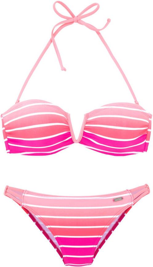 Venice Beach Bandeaubikini met uitneembare cups afneembare bandjes met zijstaven