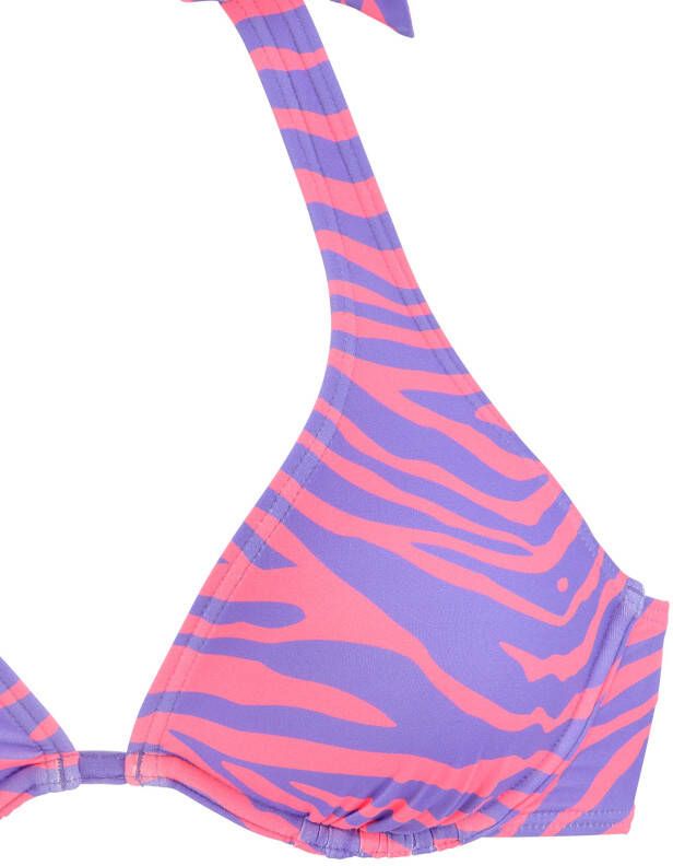 Venice Beach Bikinitop met beugels Fjella in tweekleurige animal-look