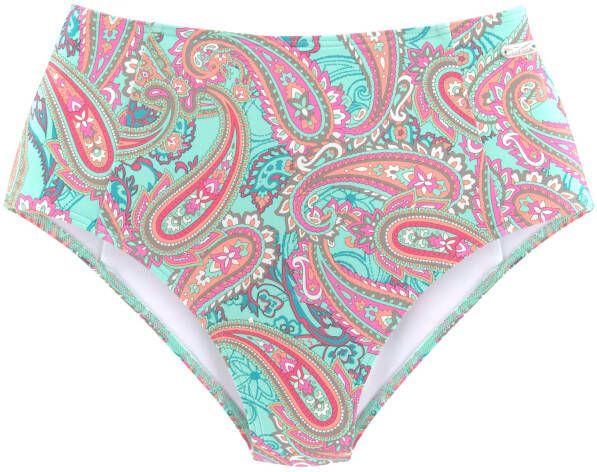 Venice Beach Highwaist-bikinibroekje Paislee in zachte kleuren