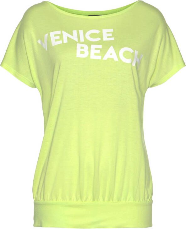 Venice Beach Shirt met korte mouwen met logoprint op de voorkant t-shirt strandshirt sportief-zomers