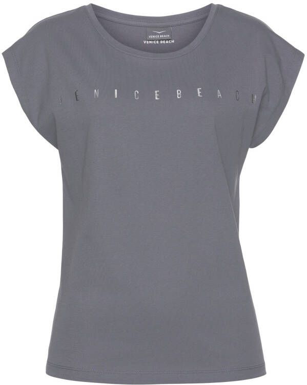 Venice Beach Shirt met korte mouwen met logoprint op de voorkant katoenen t-shirt sportief-casual basic