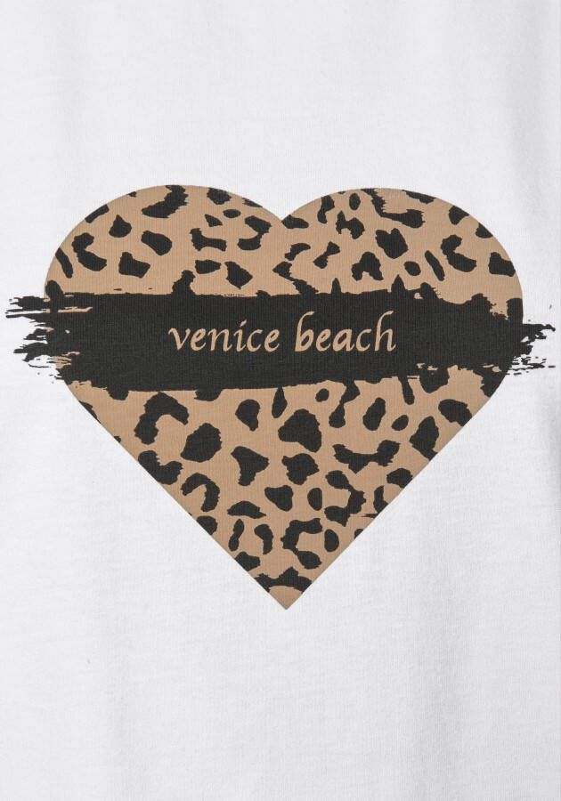 Venice Beach Shirt met korte mouwen met print op de voorzijde katoenen t-shirt losse pasvorm