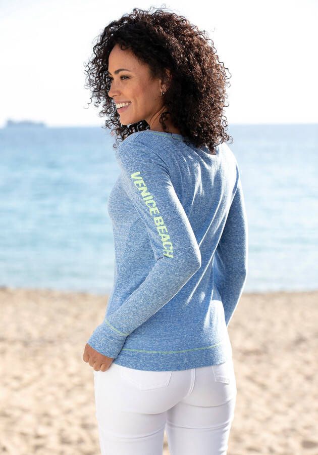 Venice Beach Shirt met lange mouwen met sportieve logoprint sportief-casual
