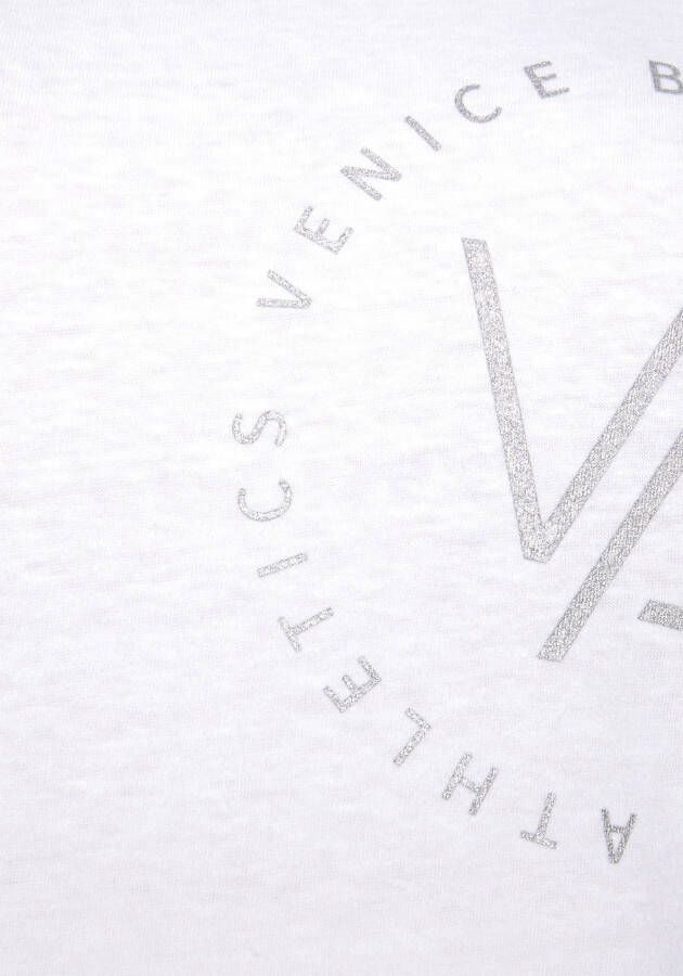 Venice Beach Shirt met V-hals met logoprint