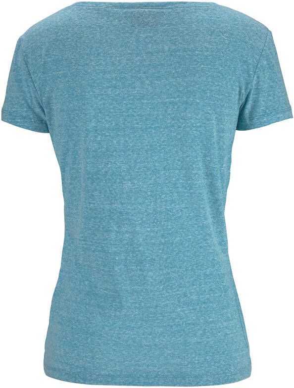 Venice Beach Strandshirt met logoprint van gemêleerde stof vintage look sportief-casual