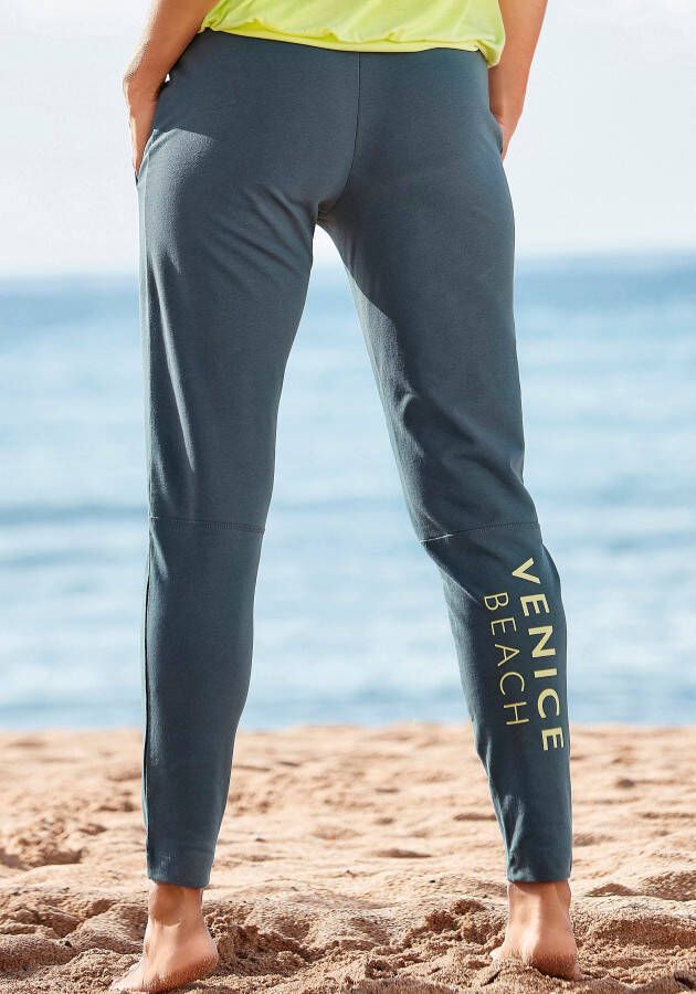 Venice Beach Sweatbroek met print op de broekspijpen en zakken joggingbroek loungebroek