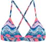 Venice Beach triangel bikinitop met all over print blauw roze - Thumbnail 3