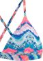 Venice Beach triangel bikinitop met all over print blauw roze - Thumbnail 4